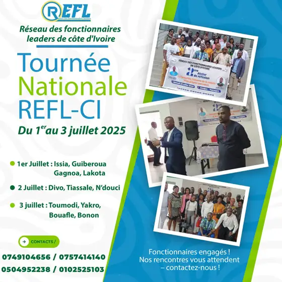 L’affiche de la tournée nationale du REFL-CI